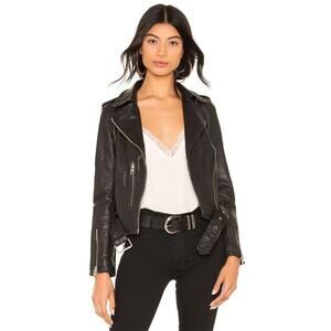 ALLSAINTS Balfern Leather Biker Jacket Black - 6